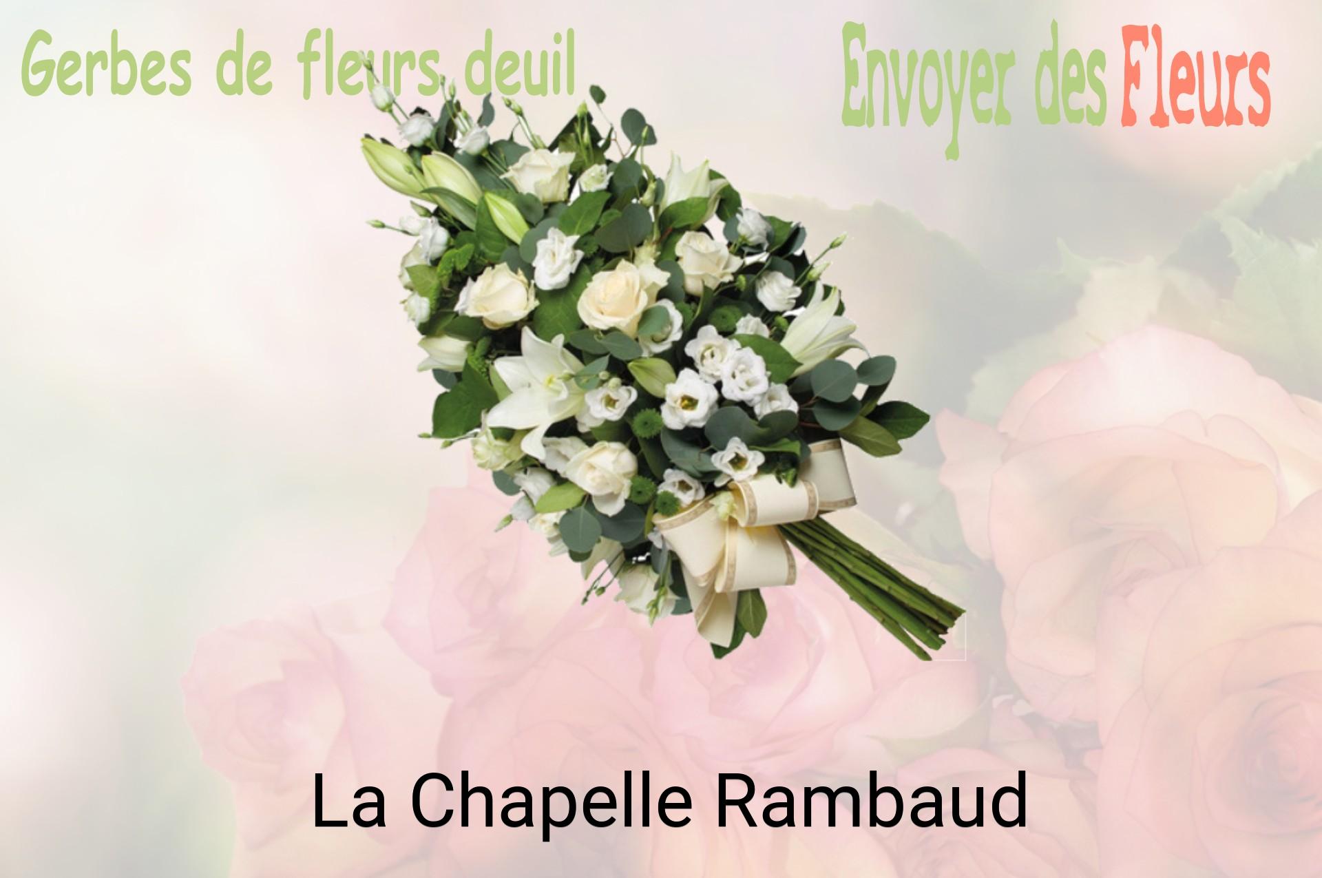 Gerbe de fleurs de deuil livrée à La Chapelle-Rambaud